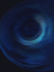 Microscopic view of sound wave patterns in a circular speaker.