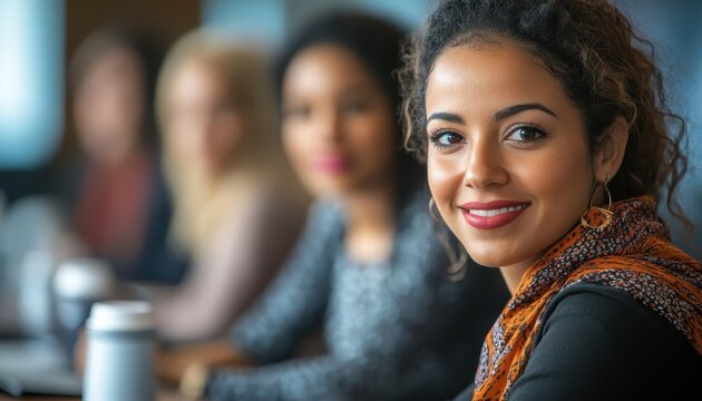 A group of professionals attending a virtual seminar on personal development, Online Workshop, Engaged and flexible