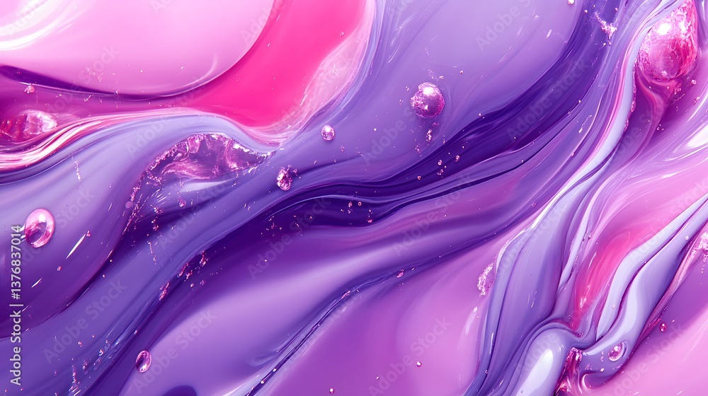 Poster glossy abstract liquid background featuring smooth fluid art design with vivid colors and flowing sh