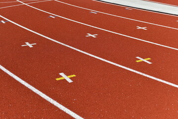 Treadmill at the sports stadium. Sports Stadium
