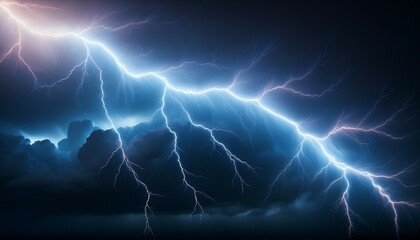 lightning in the night sky