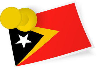 East Timor Flag Pinned