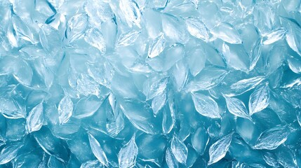 Fototapeta premium A stunning close-up shot reveals a beautiful collection of translucent blue ice crystals perfectly arranged for a refreshing background image.