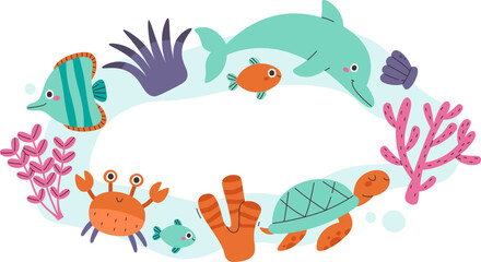 Underwater Marine Life Frame