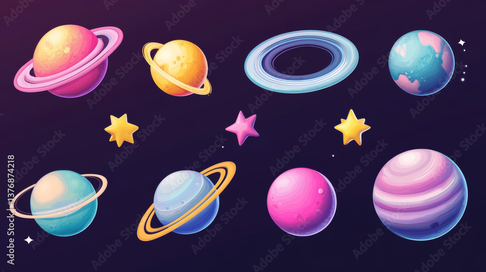 Poster y2k globe shapes and geometric elements set. collection of various 90s style wireframe planet icons,