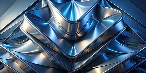 Abstract Metallic Pyramid Structure