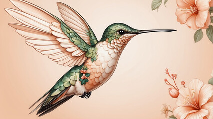 Obraz premium Hummingbird in Flight