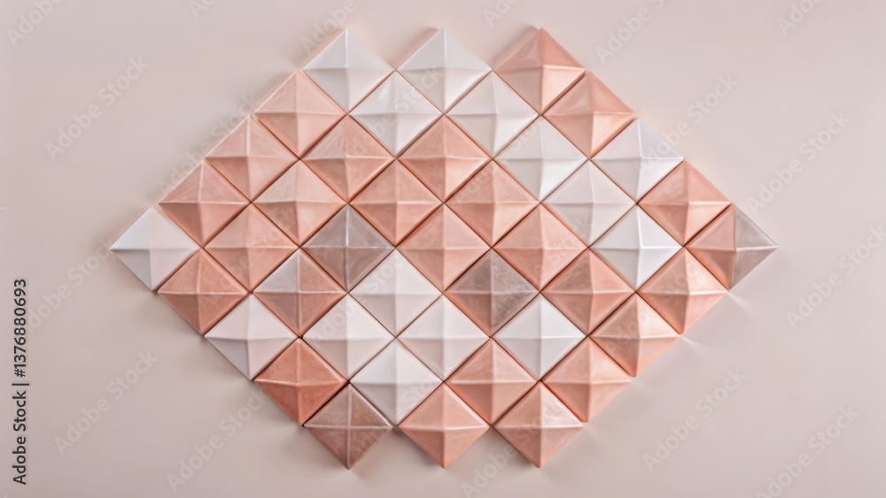 Poster Abstract Geometric Pattern with Triangular Elements