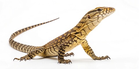 Fototapeta premium perentie lizard isolated on white background