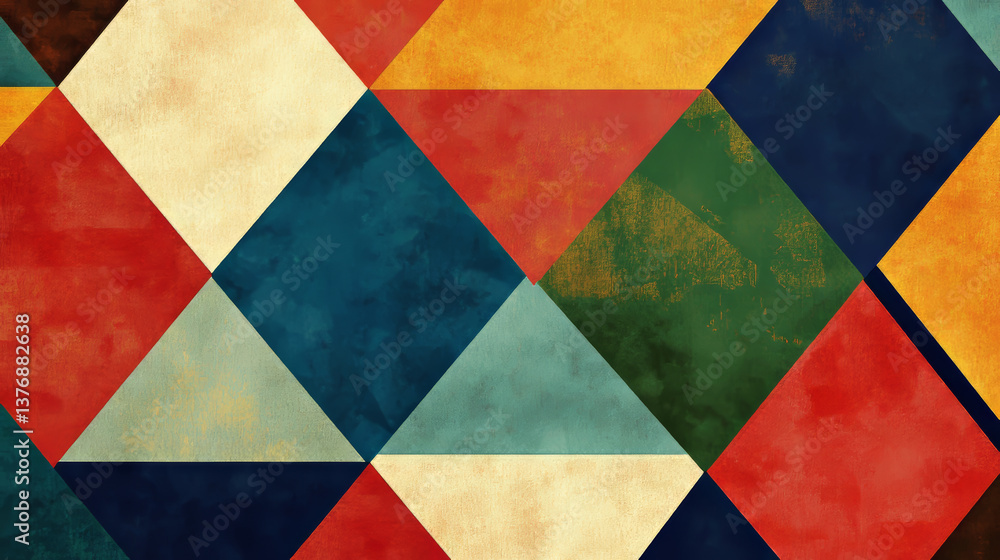 Poster abstract geometric background with triangles. design element
