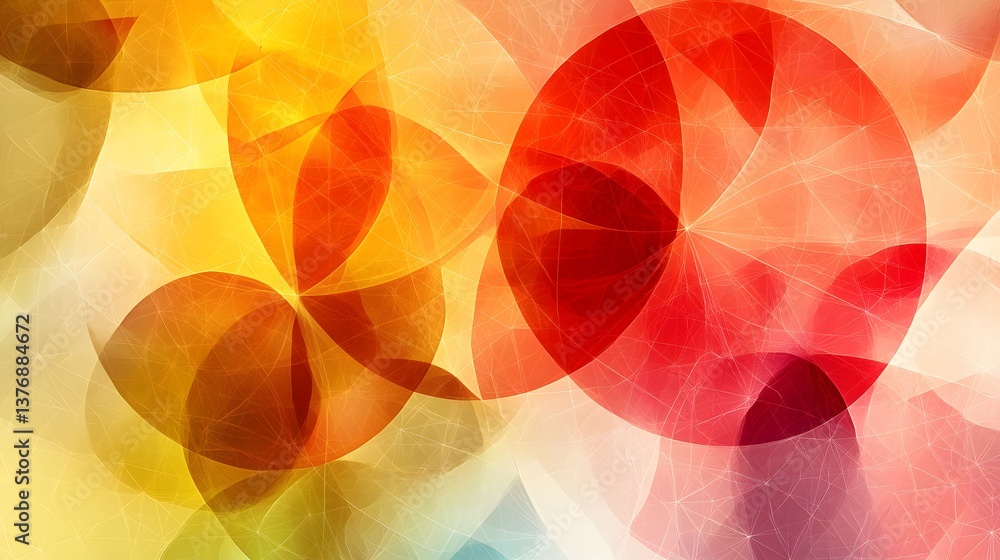 Poster vibrant colorful background featuring lush leaves in a beautiful abstract pattern with a gradient ef
