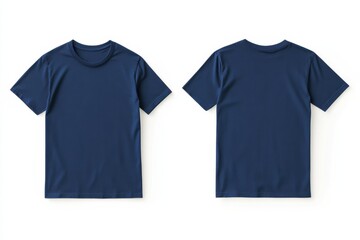 Classic navy blue T-shirt displayed on a white background