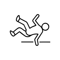 Parkour athlete landing and rolling on pavement after jump