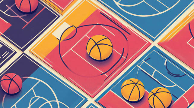 Tickets for basketball play, sport game tournament. Vector templates of paper coupons for sport competition or championship with cartoon illustration of rubber ball surface and basketball court