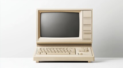 Retro Computer Displaying Vintage Technology and Design