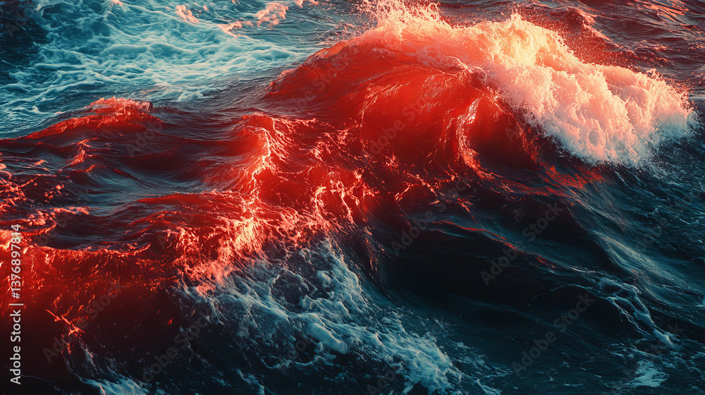 Aufkleber set abstract vector banners with smooth shiny red waves