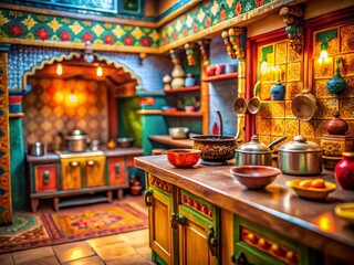 Charming Tilt-Shift Miniature Indian Kitchen Interior Design