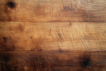 Scratched Wooden Chopping Board Close-Up Texture Photorealism