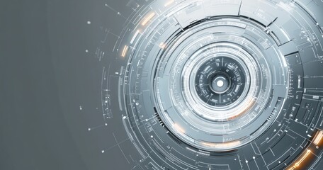 futuristic abstract technology background with circular patterns and digital design elements