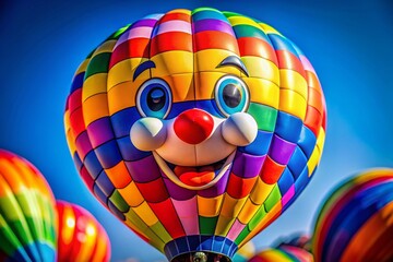 Colorful Cartoon Balloon Macro Photography: Close-up Shot of a Vibrant Balloon Texture