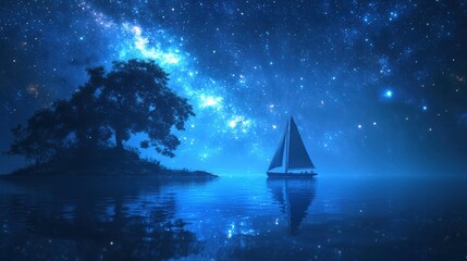 Night Sailing Under the Stars