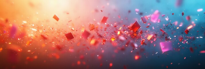 Educational Banner with Scattered Transparent Letters on Pink Background for Creativity and Learning