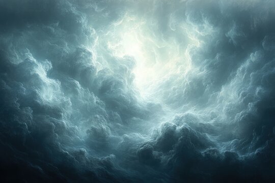 Dramatic Storm Clouds in Chiaroscuro