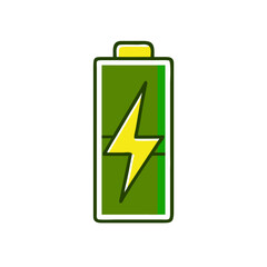 Obraz premium Battery with Lightning Icon - icon on “Eco / Sustainability” theme