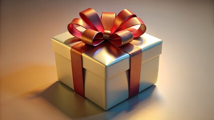  gift box with abstract ribbon