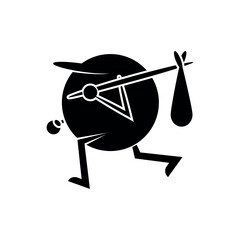 Gone Icon. Rover, Nomad. Vagabond Symbol. 