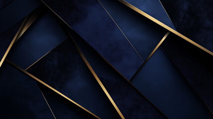 Luxury Abstract Navy and Gold Geometric Background
