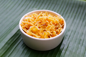 Dries cabbage leaves praserveg vegetables