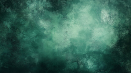 Moody Dark Green Grunge Texture with Cloudy Smear and Abstract Background