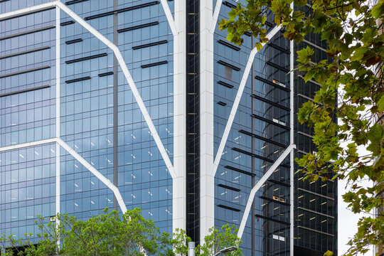 Fototapeta Unique Glass Structure with Artistic Lines in Sydney Australia