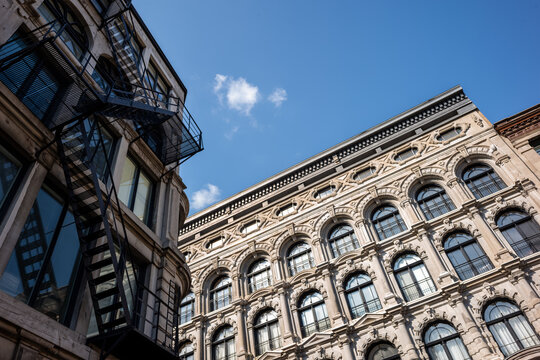Facade of building in old Montreal