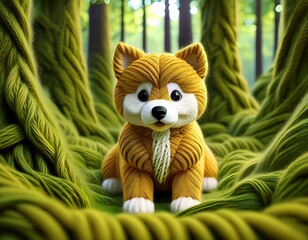 Niedlicher Husky im Wald