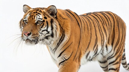 Fototapeta premium javan tiger isolated on white background
