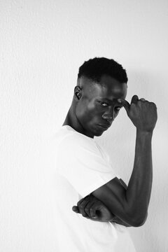 black and white Portrait of Model 
