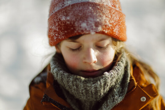 winter portrait of a girl