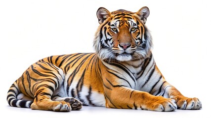  bengal tiger isolated on white background