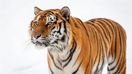 Naklejka premium malayan tiger isolated on white background