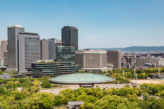 Osaka Skyline with dome