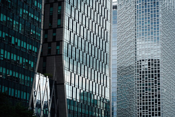 Seoul skyscrapers closeup