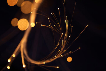 Abstract fiber optic glow