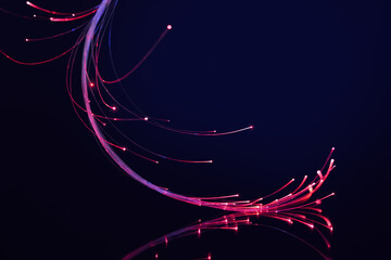 Energy flow in fiber optics