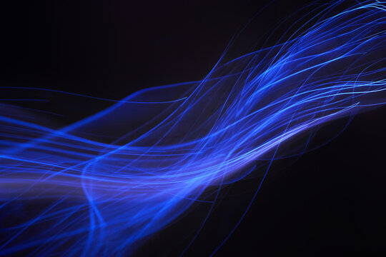 Sound wave frequency levels on black background