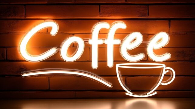 Enticing Neon Coffee Sign