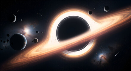 Black hole in the deep space
