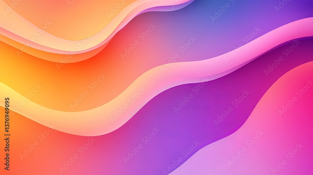 Aufkleber abstract colorful waves fluid gradient background design modern artistic vibrant smooth swirls dynam