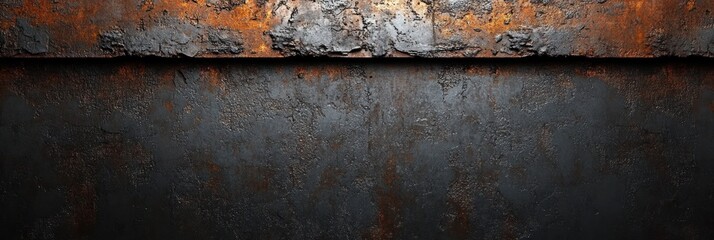 Gritty Industrial Metal Wall Texture with Weathered Rust and Scratches
